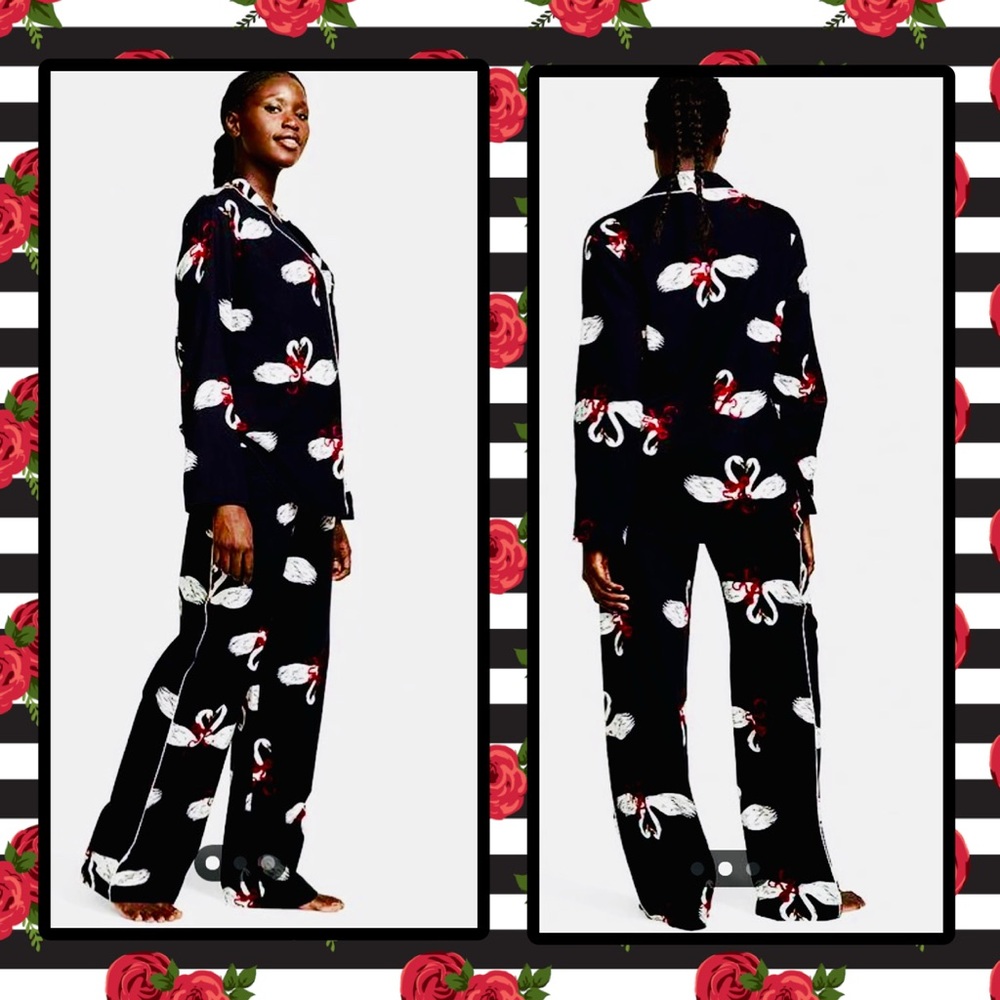 Victoria’s Secret Valentine’s Swan Pajamas XXL NWOT